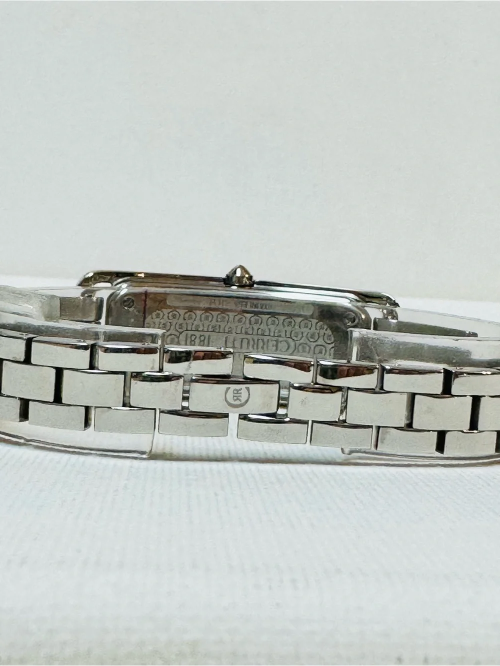 Cerruti 1881 C Wave Black Dial Women's Silver Curved Tank Bracelet Watch 61202